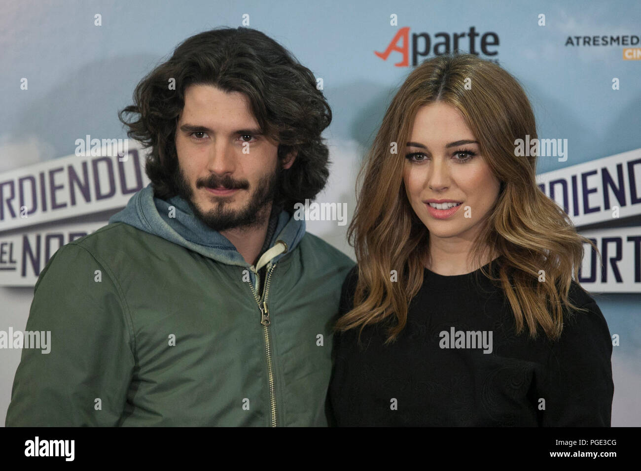 Actor Yon Gonzalez and actress Blanca Suarez pose during `Perdiendo el Norte´ film presentation